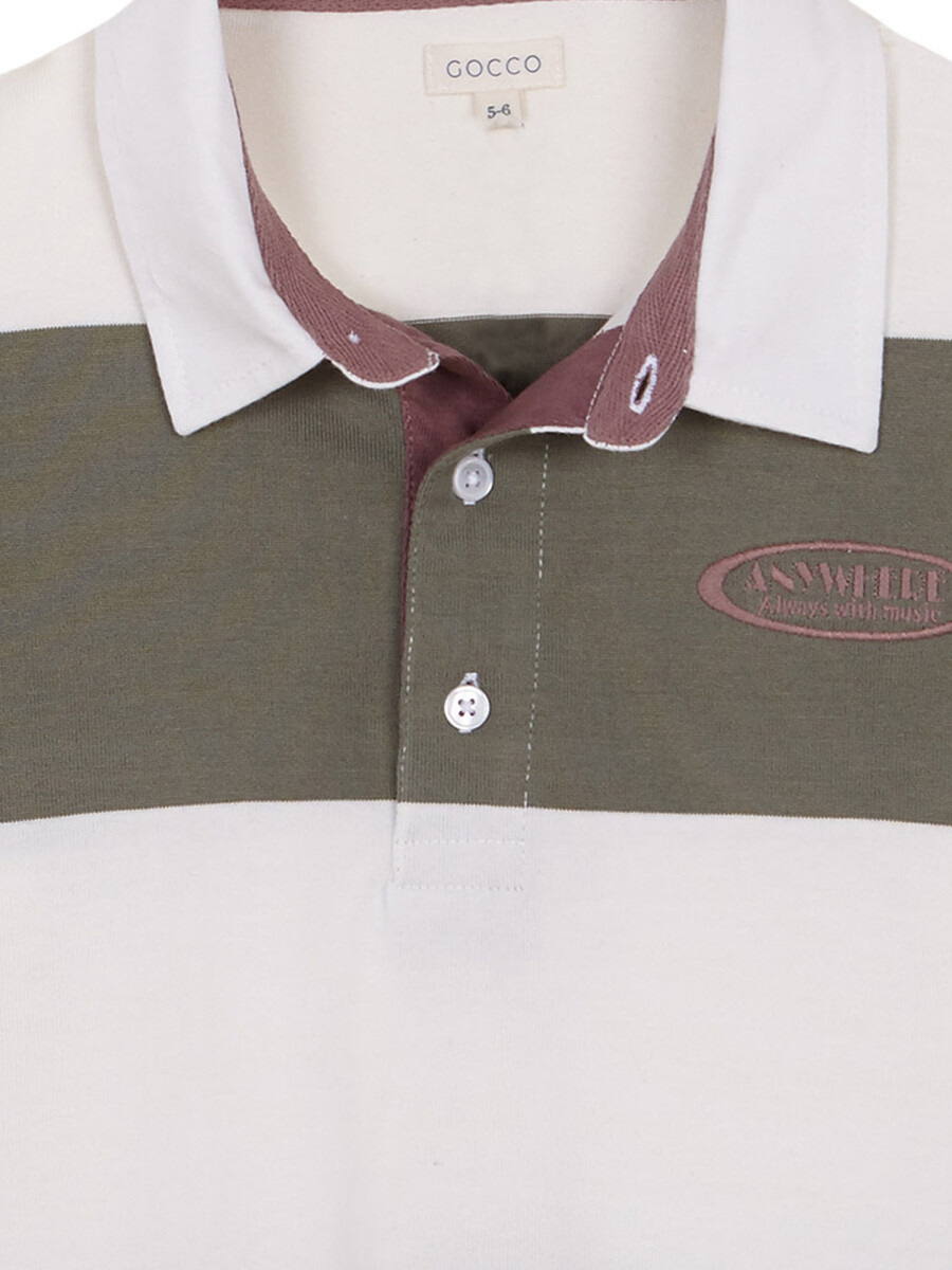 Polo De Rayas Verdoso