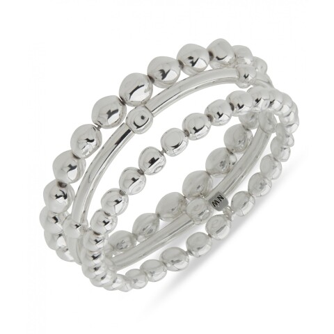 Pulsera Bo Organic Beaded Stretch Silver
