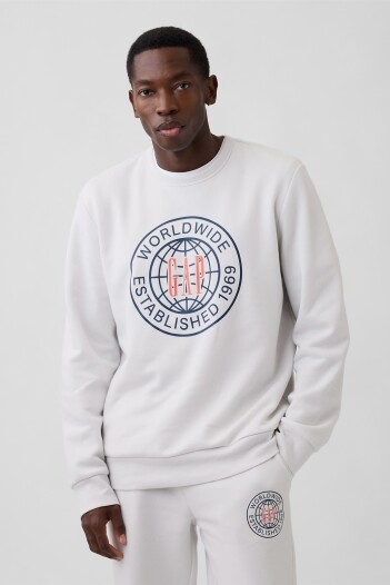 Buzo Deportivo Logo Gap Hombre Silver Swan