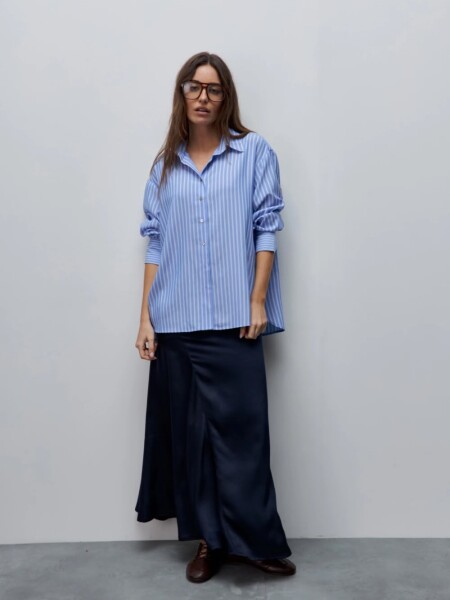 CAMISA D.CASSIN DANAE M.L AZUL
