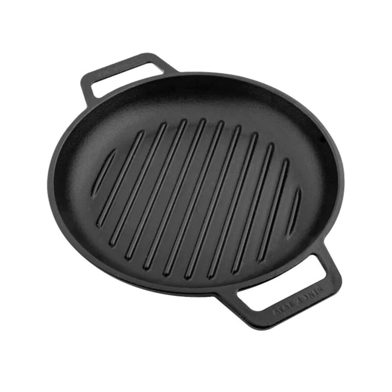 Sartén grill de hierro fundido curado Victoria 25cm Negro