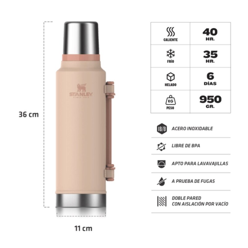 Termo Stanley Clásico 950ml Rosa Termo Stanley Clásico 950ml Rosa