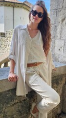 Máxi Camisa Diadema Blanco