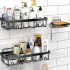 Estante Organizador Accesorio Baño Ducha Set X3 Jabonera Adhesivo Imback Color Negro Estante Organizador Accesorio Baño Ducha Set X3 Jabonera Adhesivo Imback Color Negro