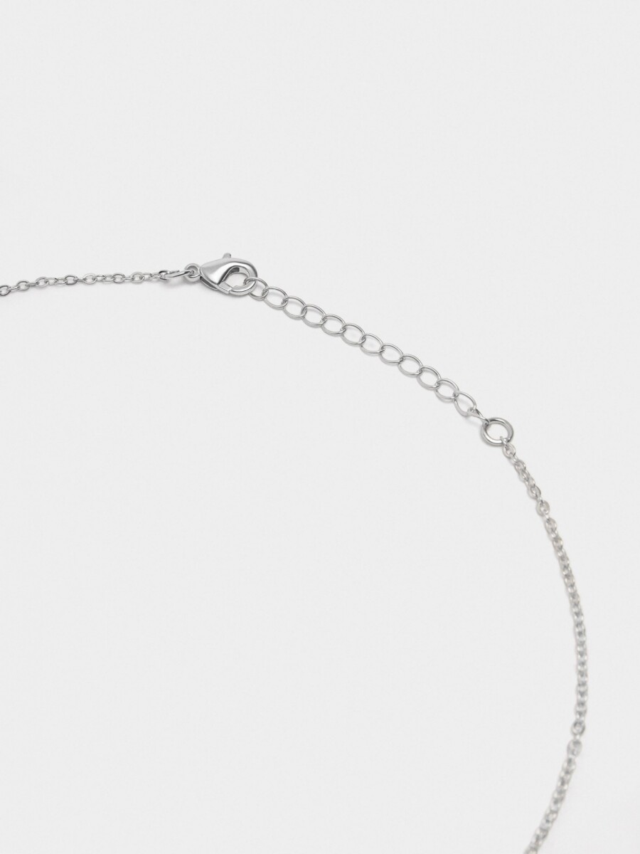 Collar Lágrimas Con Circonitas plateado