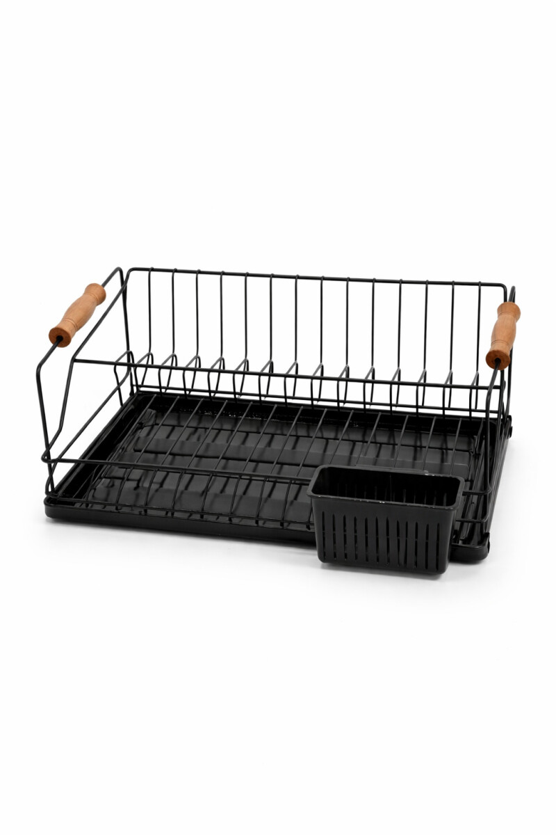 ESCURRIDOR VAJILLA METAL DOS NIVELES - NEGRO 