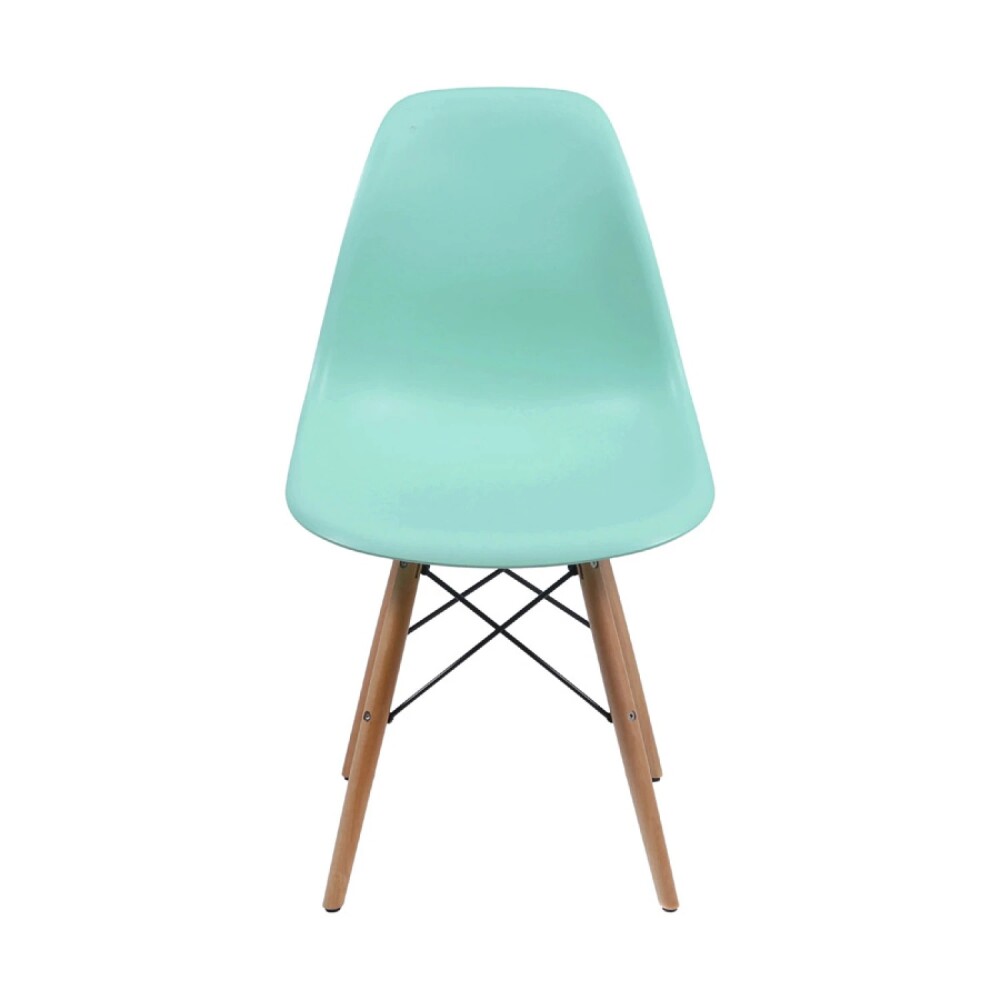 Silla Eames DKR - Base En Madera Turquesa