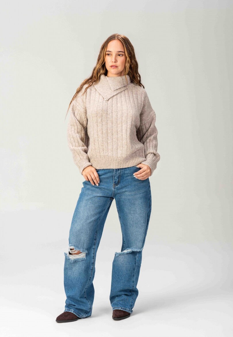 Sweater Detalle Beige