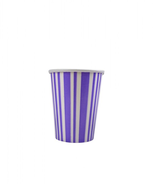 Vaso polipapel 8 oz VIOLETA LINES
