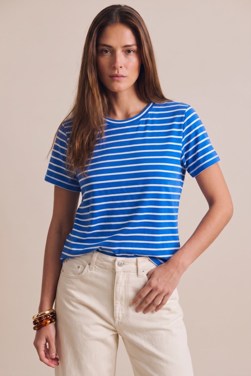 Remera Rayada - Azul 