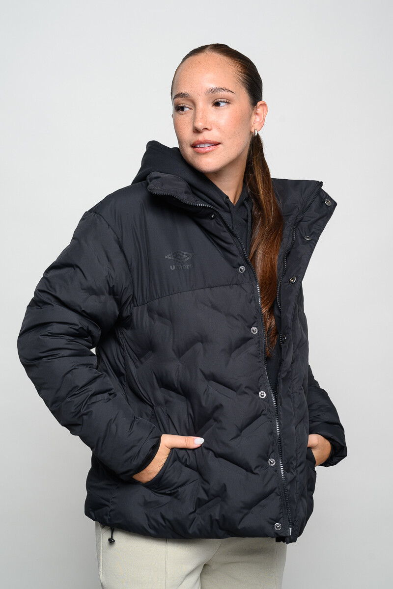 Campera puffy umbro con capucha Negro