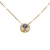 Colgante Zafiro doble virola con cadena de oro amarillo 18k Colgante Zafiro doble virola con cadena de oro amarillo 18k