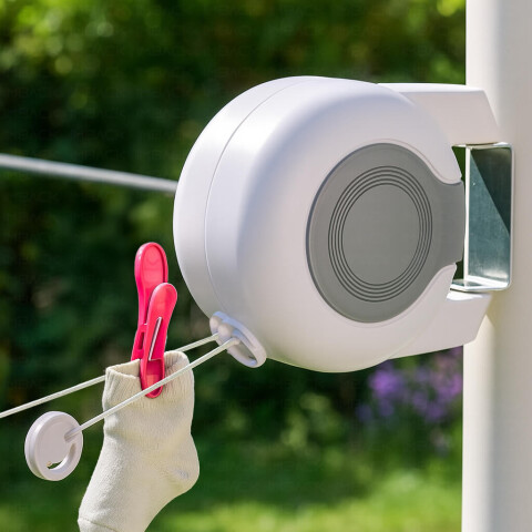 Tendedero Ropa Doble Linea soga 13 Metros Tender Pared Retractil Grande IMBACK Color Blanco Tendedero Ropa Doble Linea soga 13 Metros Tender Pared Retractil Grande IMBACK Color Blanco