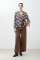 Camisa escocesa con lazos chocolate