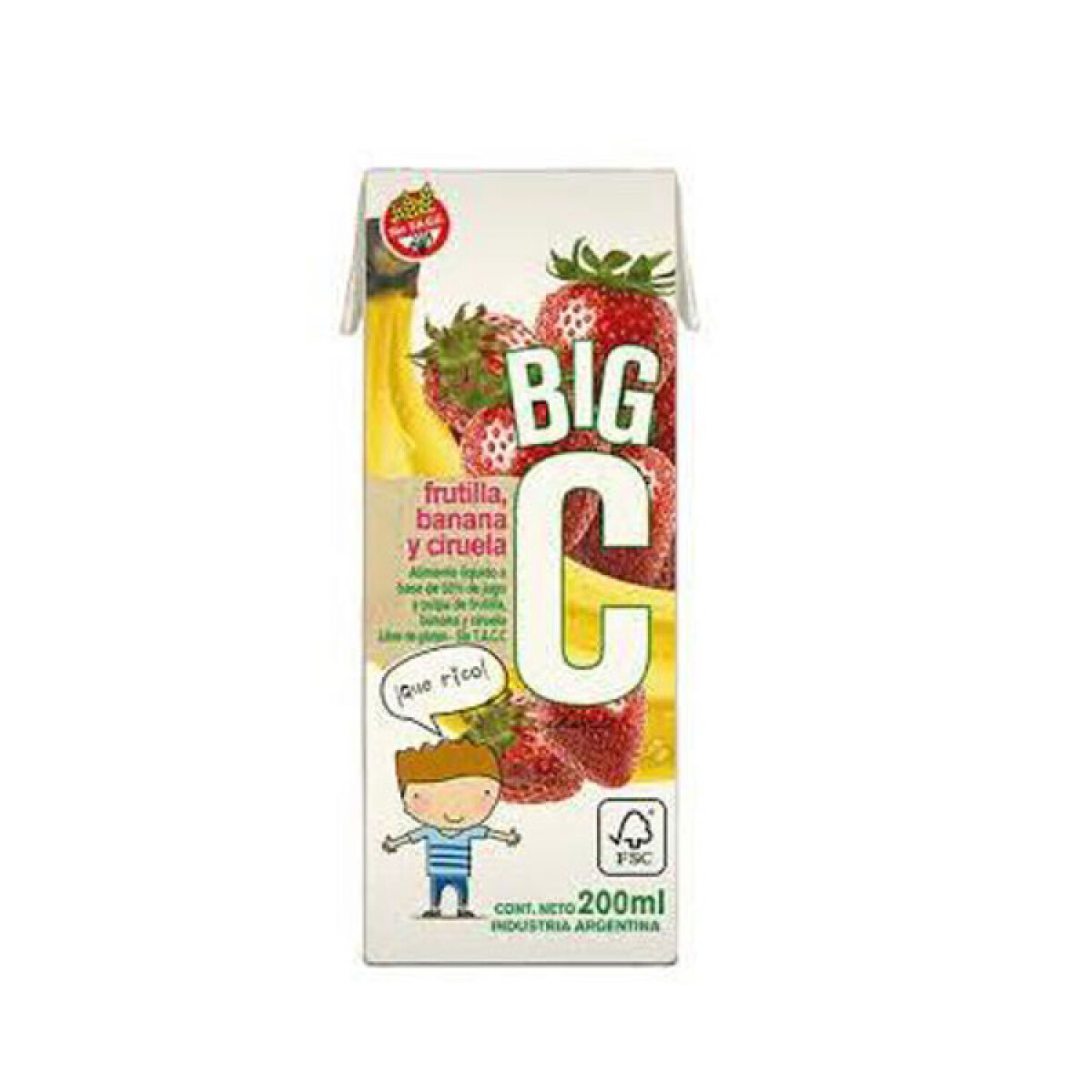 Jugo Big C 200 ml x27 - Frutilla y Banana 