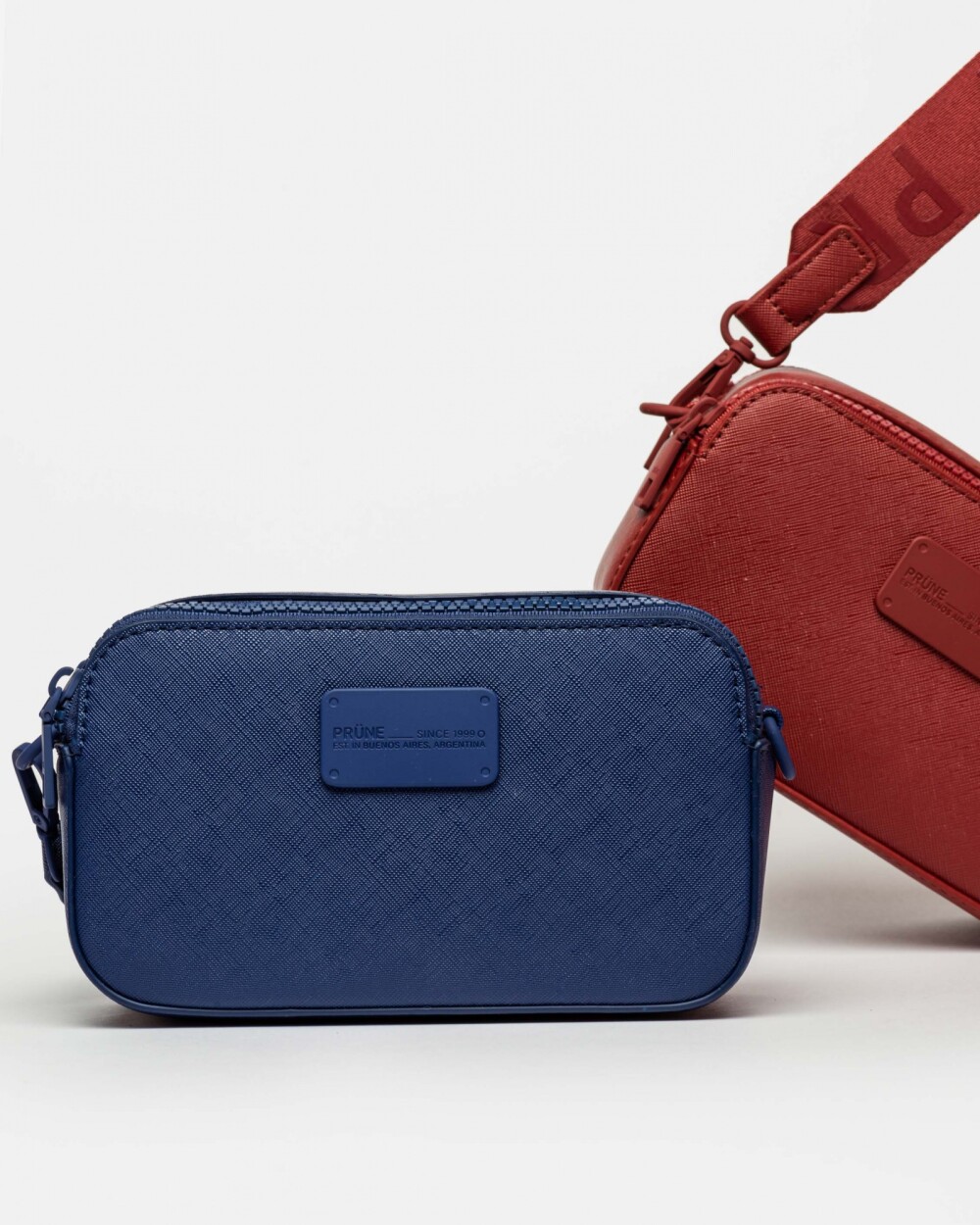 Bandolera Penny En Efecto Cuero Zaffiano Azul