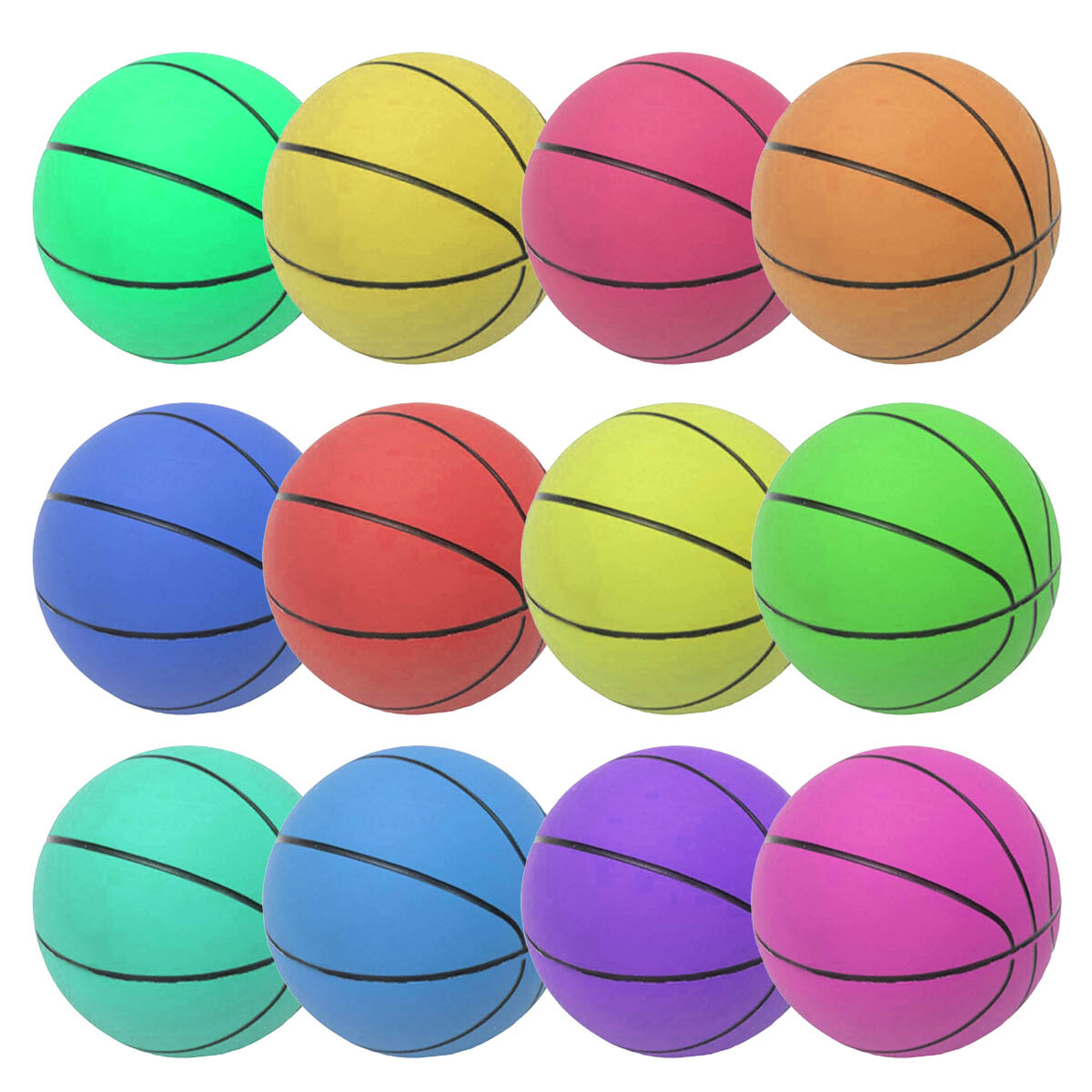 Set Sorpresitas X12 Mini Pelotas Goma Basket Buenas - Cot002040 