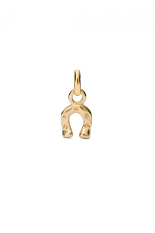 CHARM BAÑADO EN ORO 18K CON FORMA DE HERRADURA. Charm