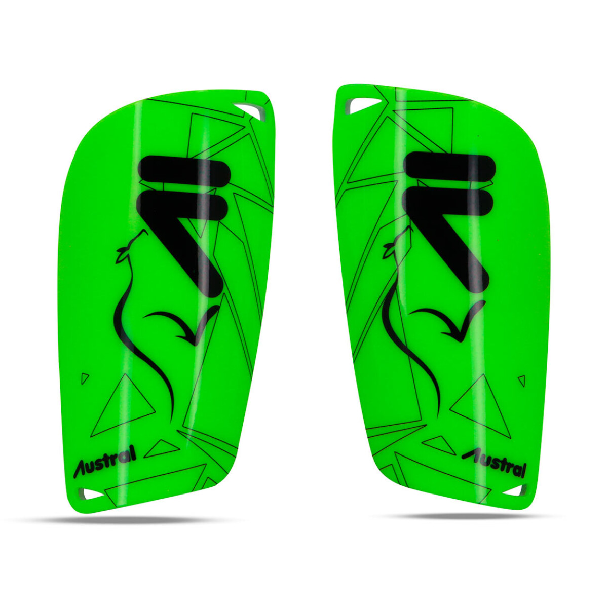 Canilleras Fútbol Austral SJ-04 - Verde-Negro 