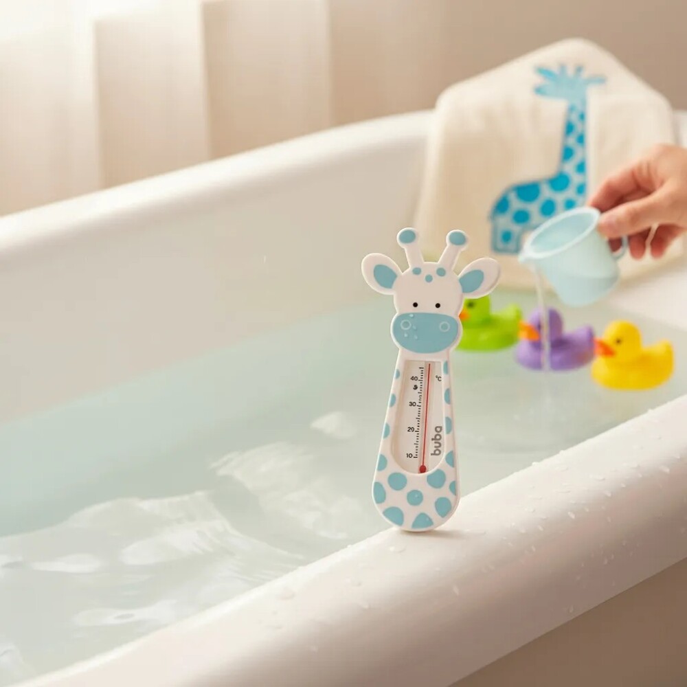 Termometro agua JIRAFA BUBA pastel celeste