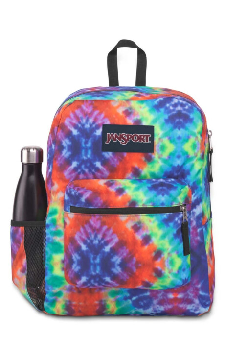 MOCHILA JANSPORT CROSS TOWN RED MULTI HIPPIE DAYS
