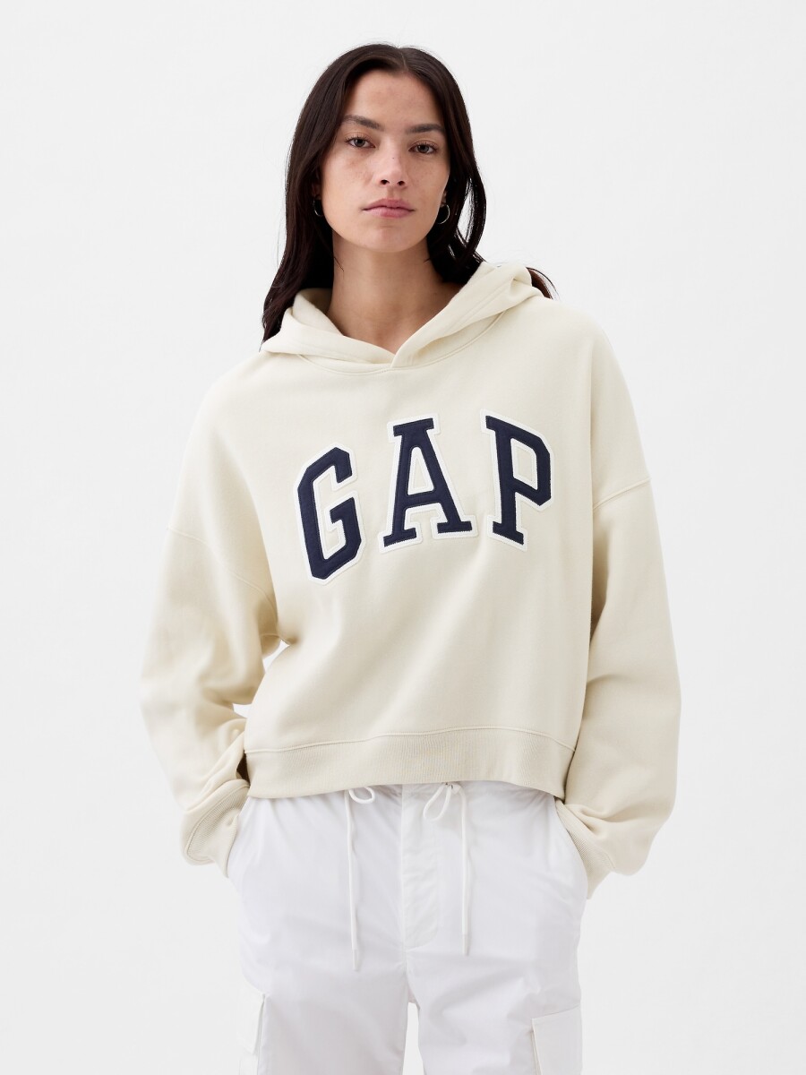 Canguro Logo Gap Oversize Con Felpa Mujer - Chino 