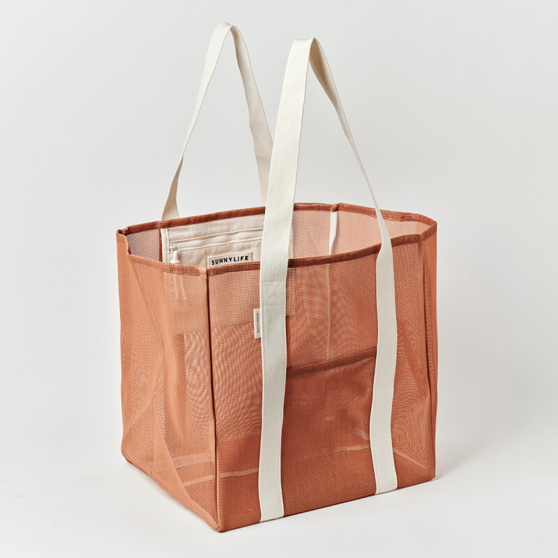 S61MBB Bolso De Playa Malla Sunnylife - Tierra Clay