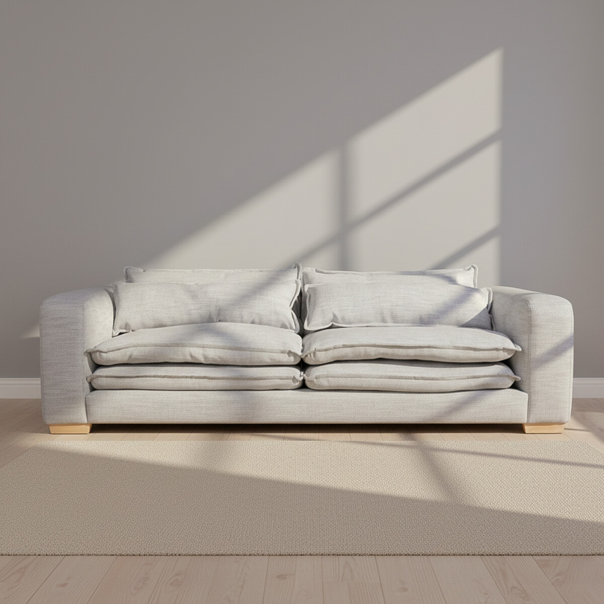 SILLÓN - 3 CUERPOS TELA-PREMIUM GRIS PIAZZA 