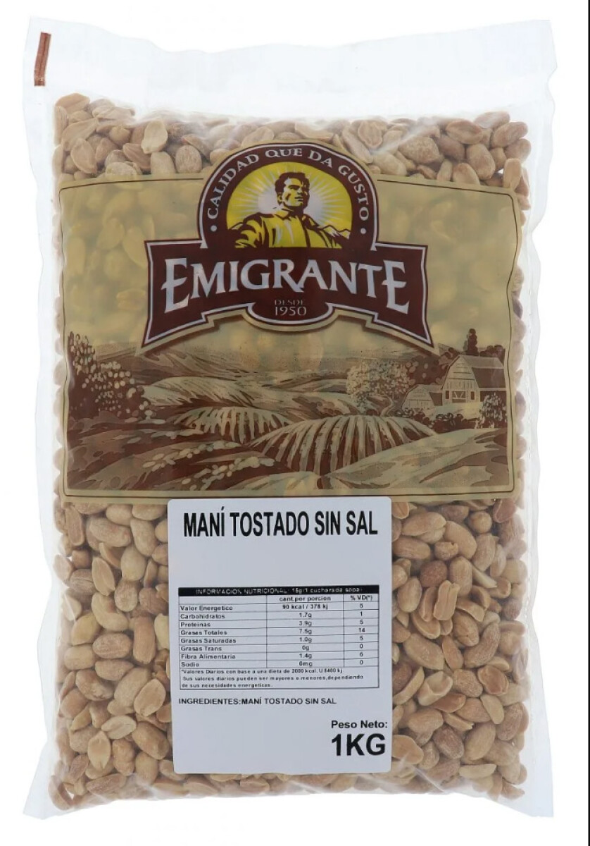 SNACK MANI PELADO TOST. EMIGRANTE 1K S/SAL 