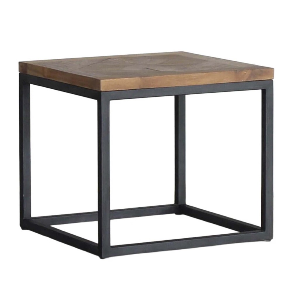 MESA LATERAL/ARRIME MADERA-Y-METAL NATURAL-BEIGE DOMINIQUE NATURAL