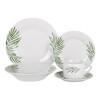 Juego de vajilla One Kitchen en porcelana x 20 piezas Hojas Verdes