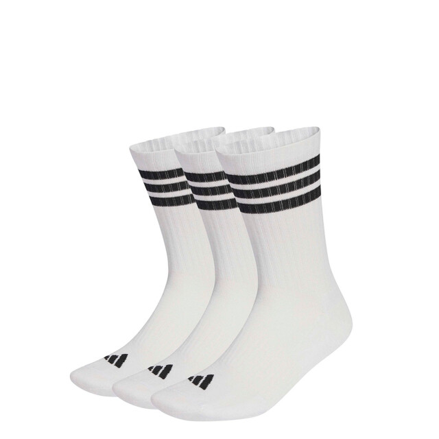 Medias Unisex Adidas 3 Tiras X3 Crw Blanco - Negro