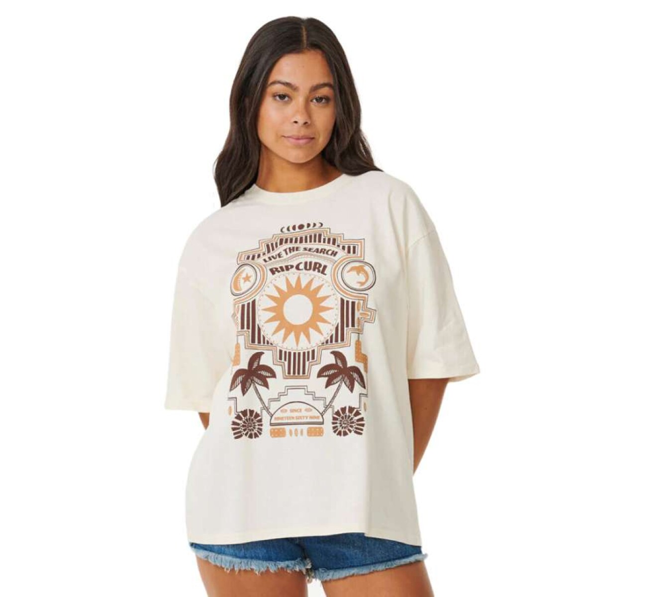 Remera MC Rip Curl Pacific Dreams Heritage Tee - Blanco Hueso 