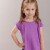 Remera Deportiva para Niñas. Lila Oscuro