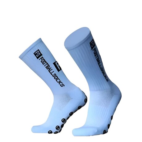 Par de Medias Deportivas Antideslizantes para Fútbol FS Celestes