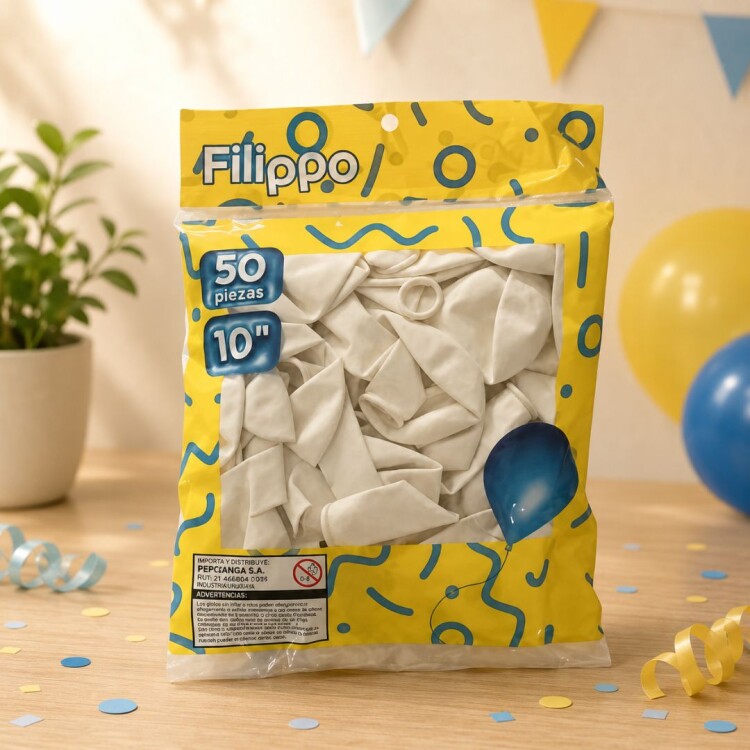 Globos 10`X50 Unidades Color Blanco Globos 10`X50 Unidades Color Blanco