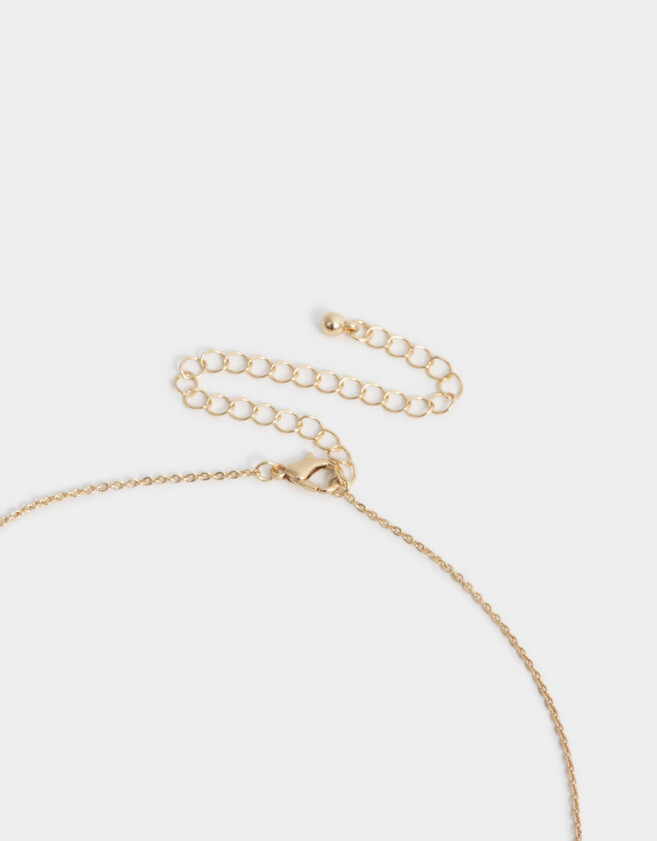 Cadena Corta con Dije Con cubic zirconia Cortos - Dorado