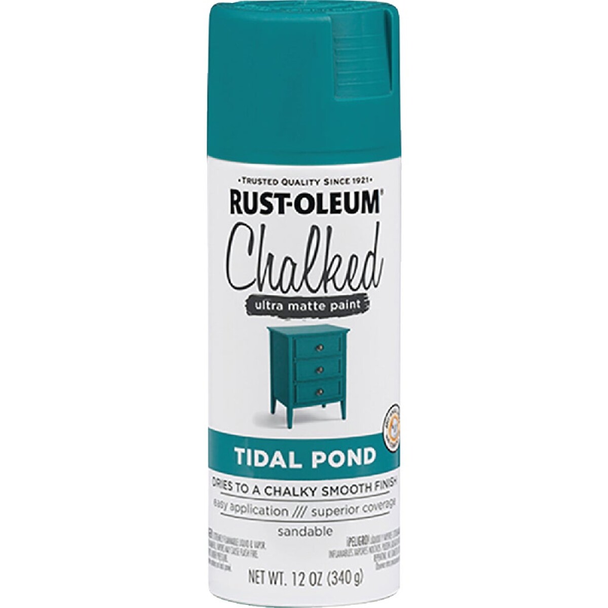 Esmalte en Aerosol Tizado Chalked 340g Rust-Oleum - Verde Estanque 