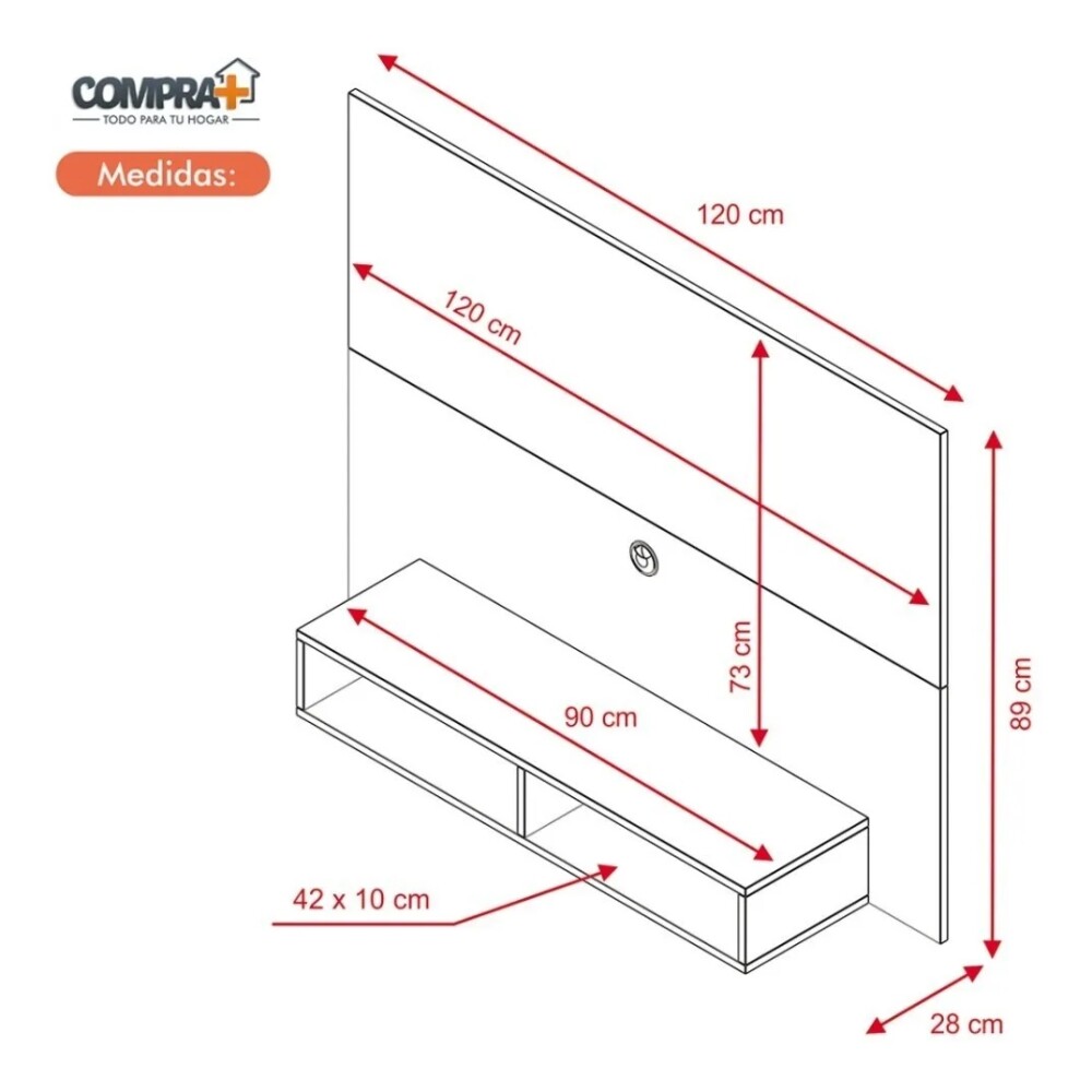 PANEL MODULAR PARA TV 50¨ CANELA