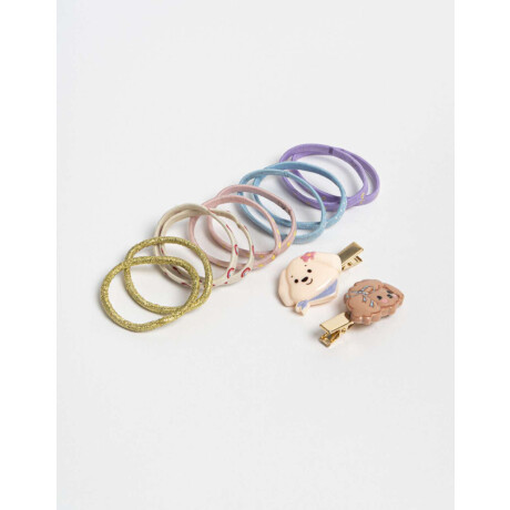 Sets Pelo Infantiles Animalito Combinacion Multicolor