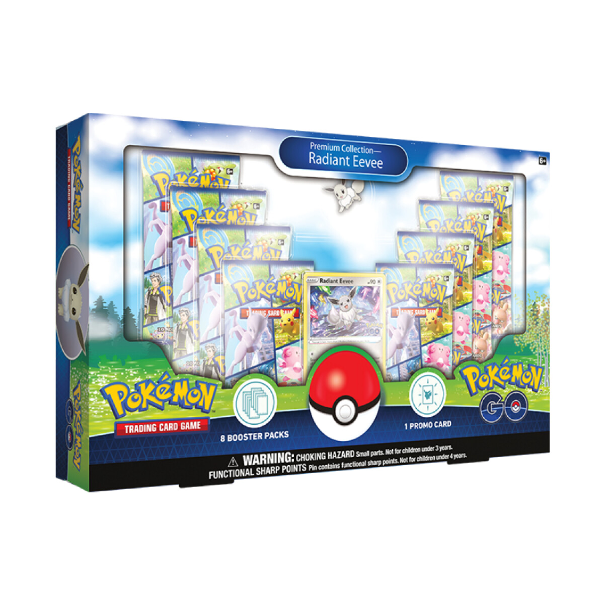 Pokémon TCG: Pokémon GO Premium Collection Radiant Eevee Pin/Playmate [Español] 