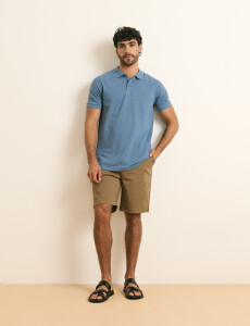 520752 REMERA HARRINGTON LABEL Azul Piedra Melange