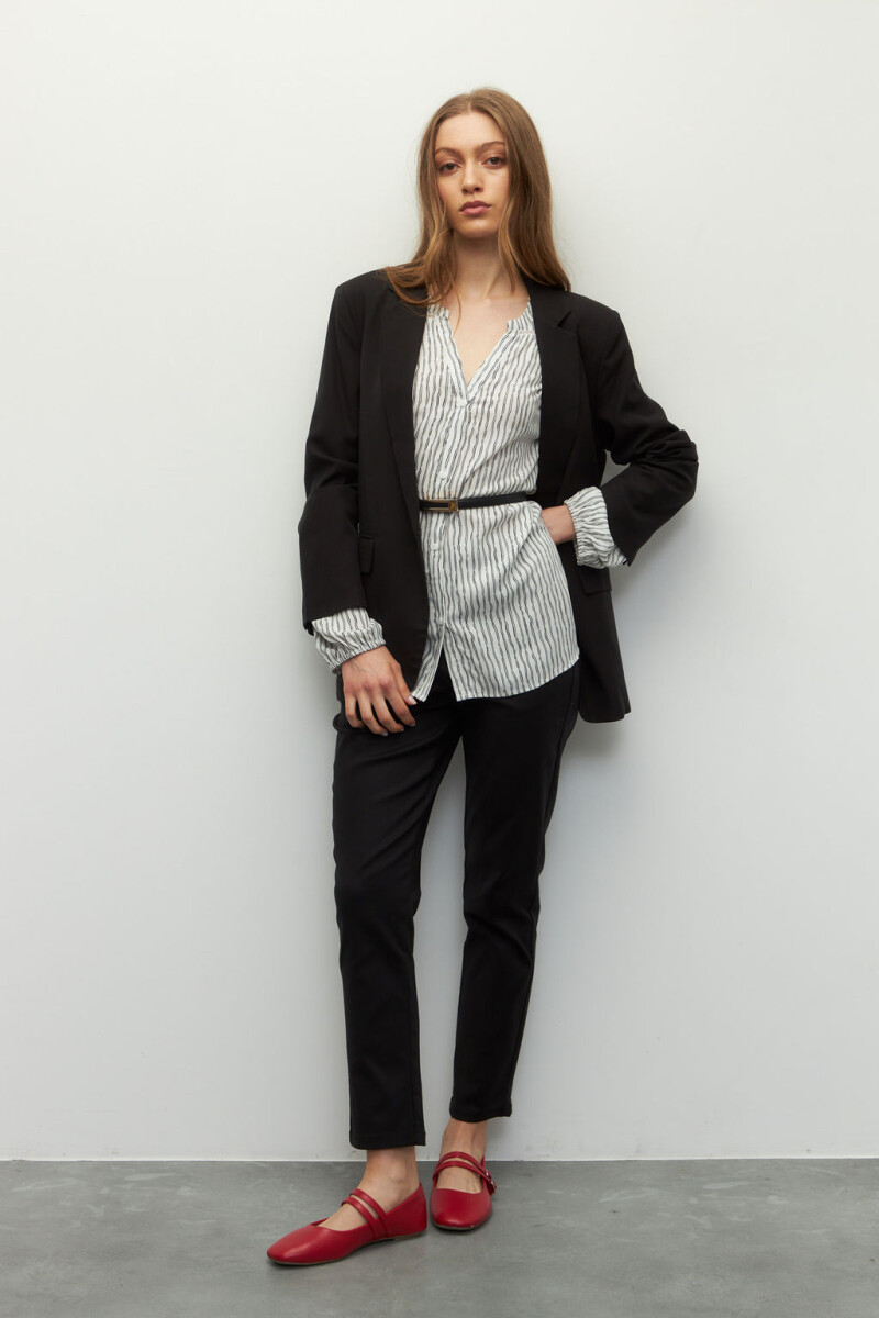 CAMISA TRINIDAD Negro/Blanco