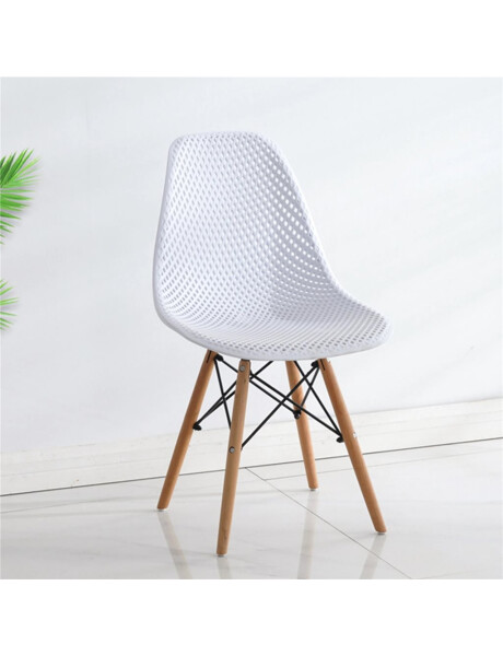 SILLA EAMES COLMENA COMEDOR BASE MADERA BLANCA SILLA EAMES COLMENA COMEDOR BASE MADERA BLANCA
