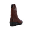 Darkness Bota De Dama Tejana Detalle Bordado Caña Baja Taco Cuadrado - Marron Os Marron Oscuro