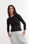 Remera m/l cuello a la base NEGRO