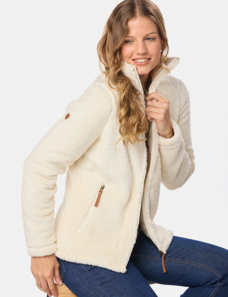 CAMPERA TEJIDA DE SHERPA Beige