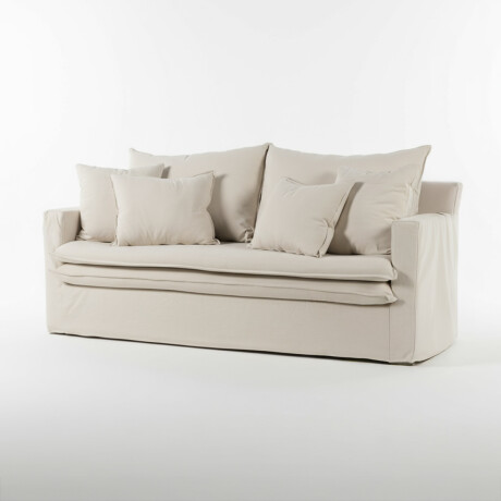 Sofá Gin con Funda - Tela Rústica - 2,5 cuerpos TD5260-1635 (Beige)