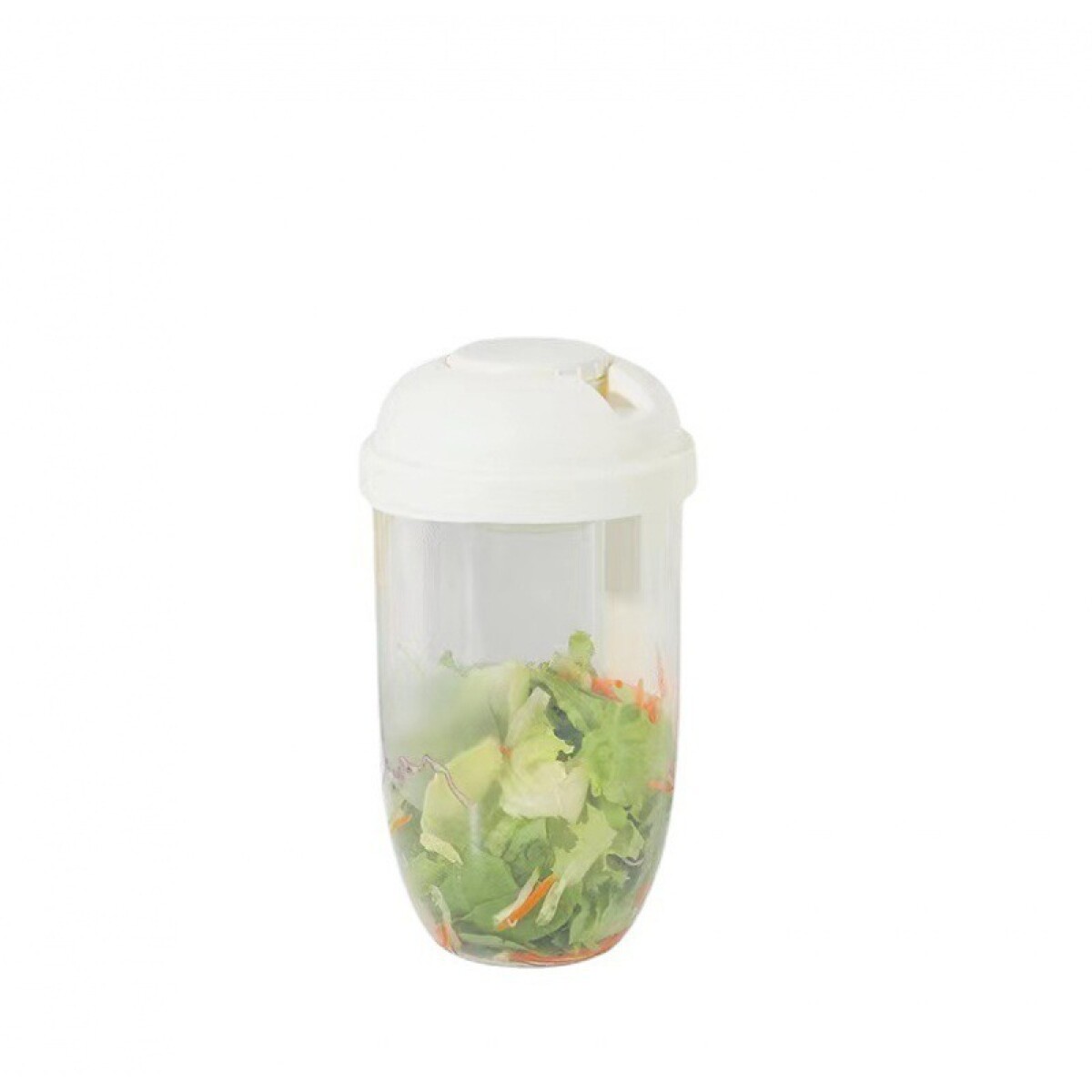 Tupper para Ensaladas con Tenedor 1000 Ml - BLANCO 