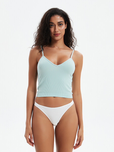 MUSCULOSA SIN COSTURAS VERDE CLARO